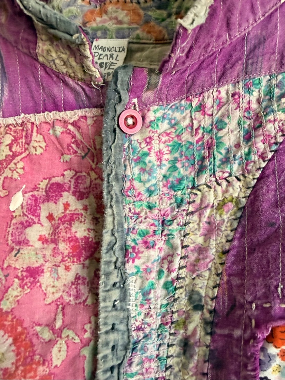 Magnolia Pearl Rare Reversible Patchwork
Baishan Overshirt Jacket Violet Gueliz - Picture 9 of 14